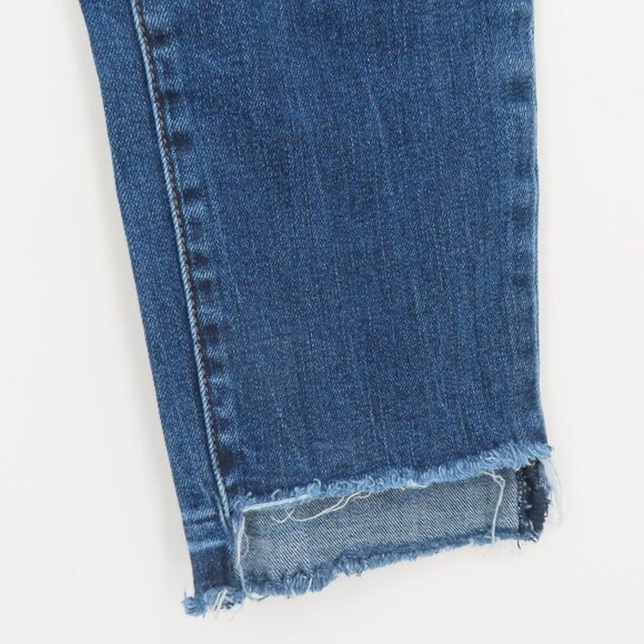 J Brand Womens 27 Raw Hem Blue Denim Jeans Cotton Blend Style JB000355 Pockets - Picture 4 of 12